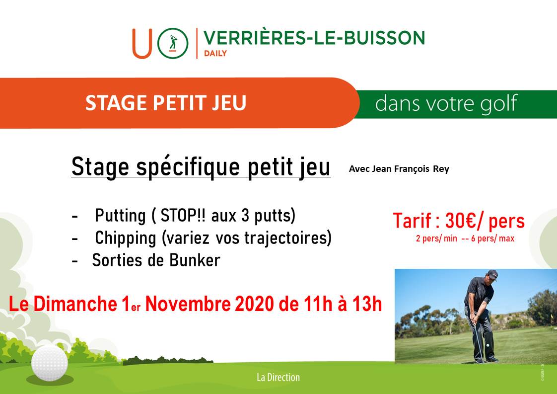 Golf de Verrières-le-Buisson : Stages de la Toussaint 2020 1